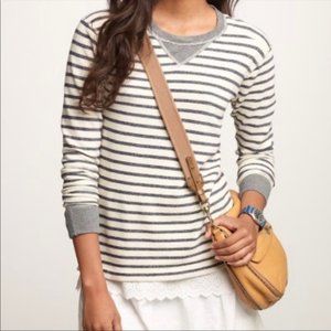 J. Crew Terry Striped Sweatshirt Small